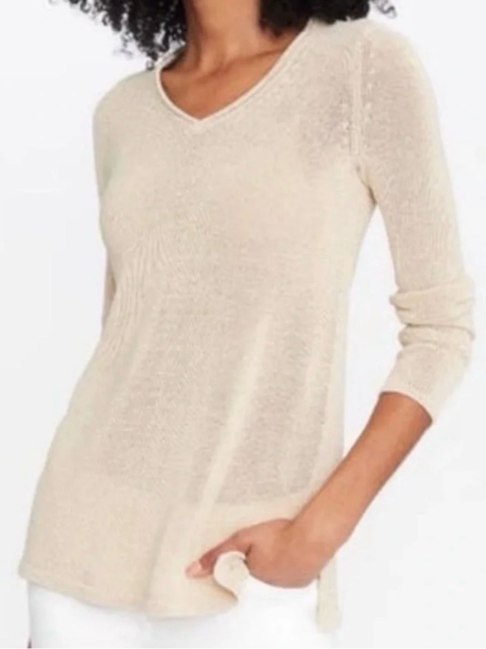 J. McLaughlin Women's Havana Yarn Knit Callum Sweater Sz medium
